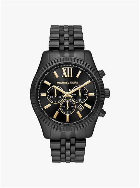 michael kors oversized lexington black-tone watch|mk8280 michael kors watch.